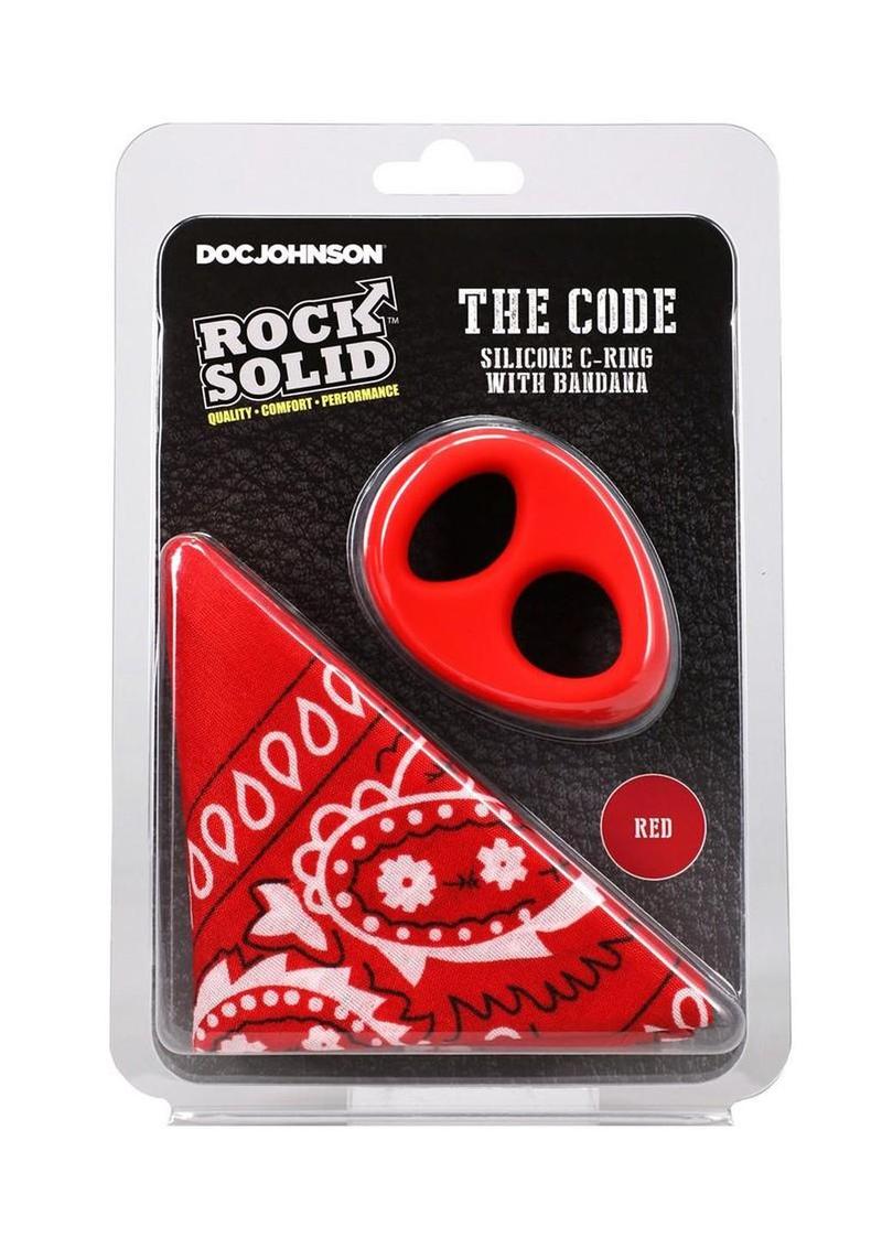 Rock Solid The Code Silicone Cock Ring with Bandana