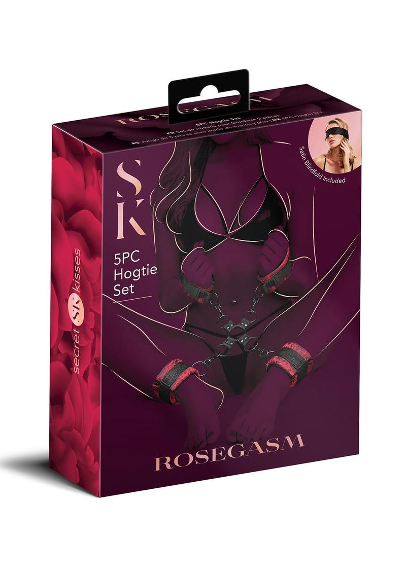 Rosegasm 5pc Hogtie Set W/ Blindfold