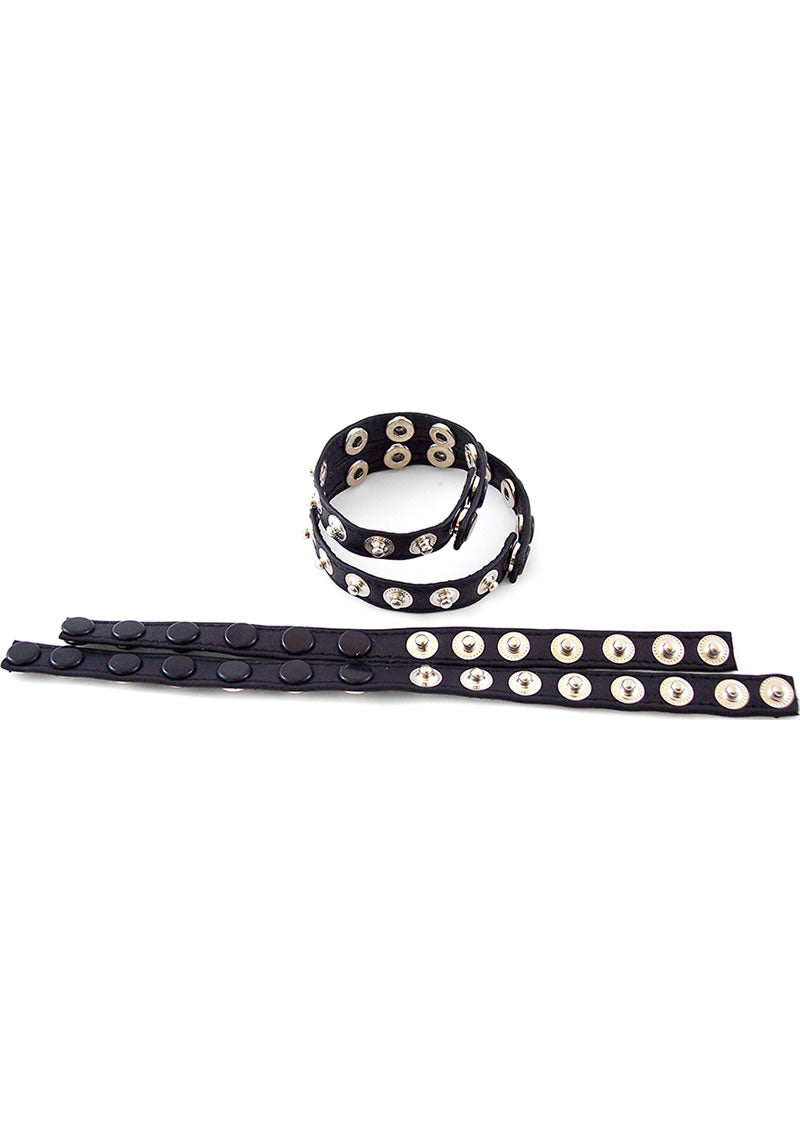 Rouge Multi Snap Leather Double Cock Strap