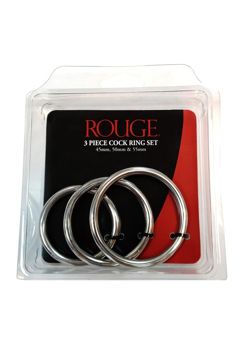 Rouge Stainless Steel Cock Ring Set Of
