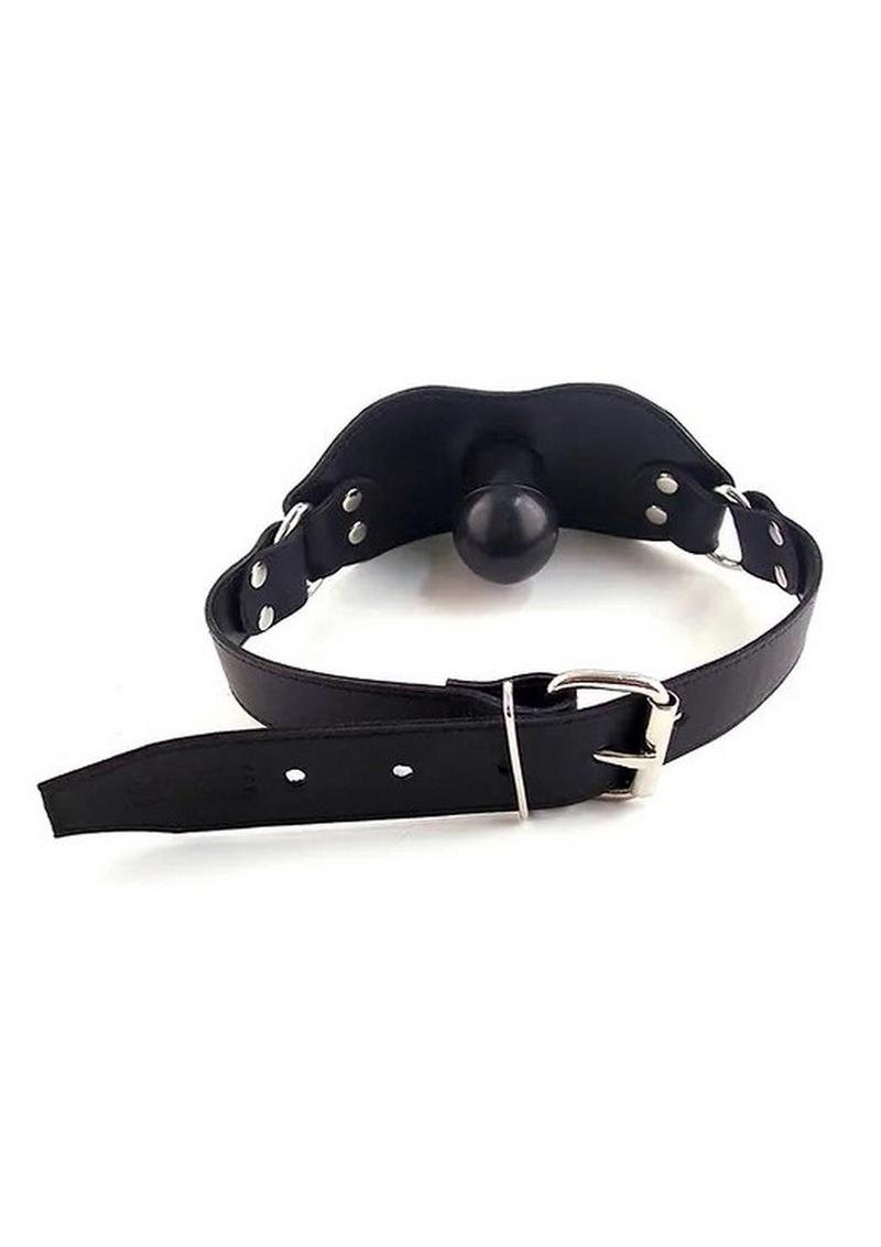 Rouge Strap-On Leather Gag with Dong