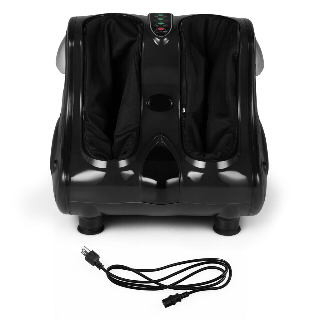 Foot and Calf Massager with Heat Vibration Deep Kneading and Shiatsu-Black