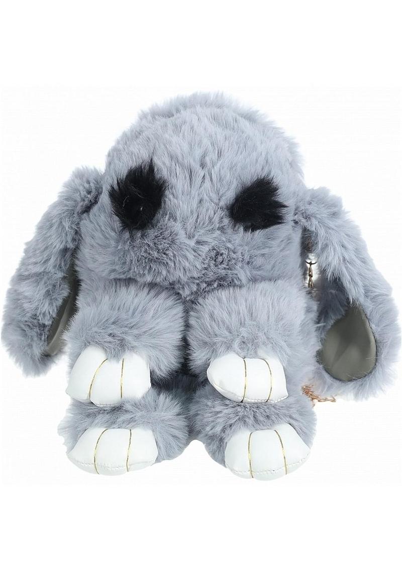 Fluffy Grey Bunny Bag – Cute Plush Purse
