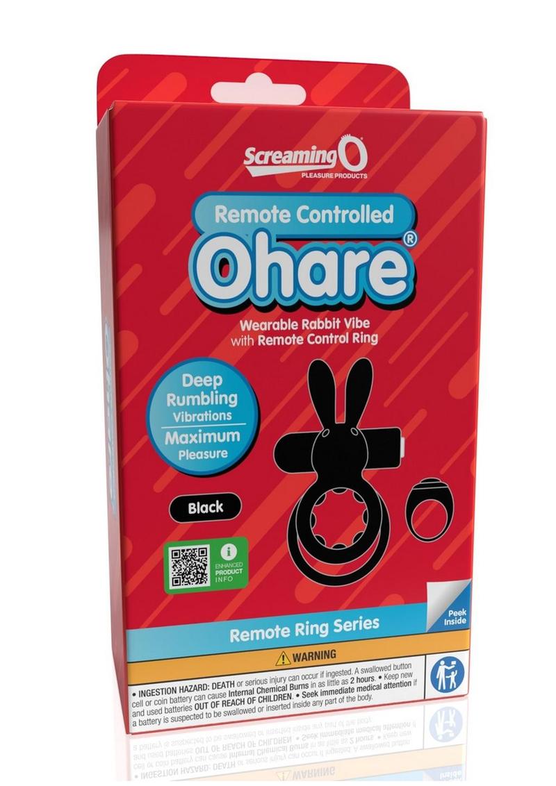 Screaming O Ohare Remote Control Rechargeable Silicone Vibrating Cock Ring