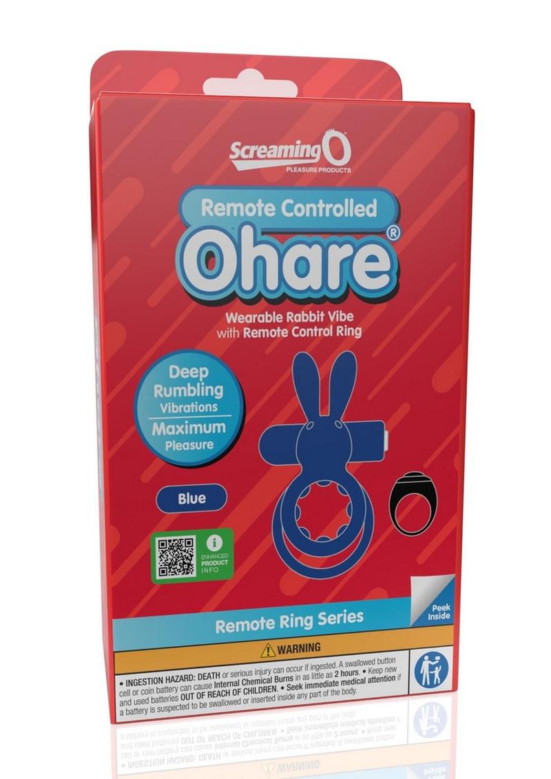 Screaming O Ohare Remote Control Rechargeable Silicone Vibrating Cock Ring
