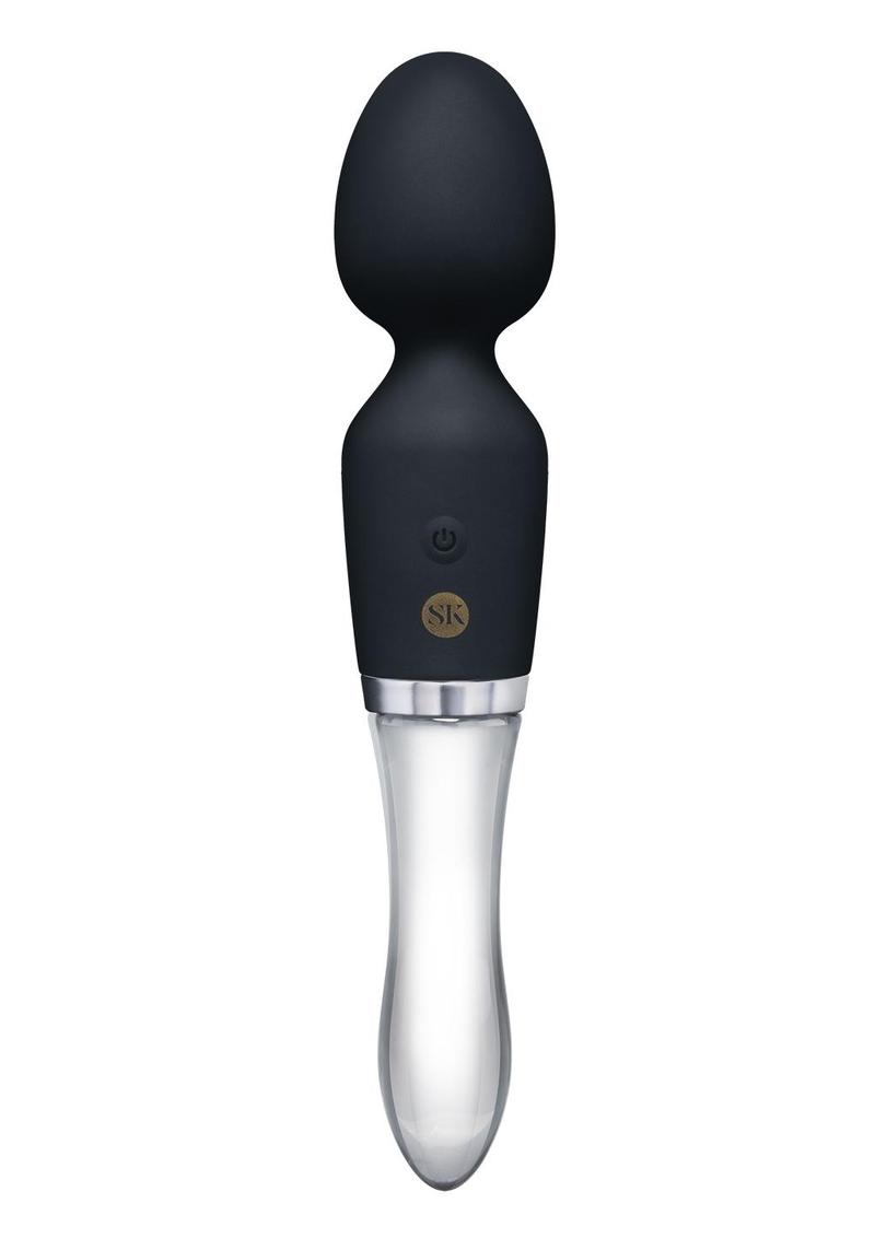 Secret Kisses Glass Black Magic Wand
