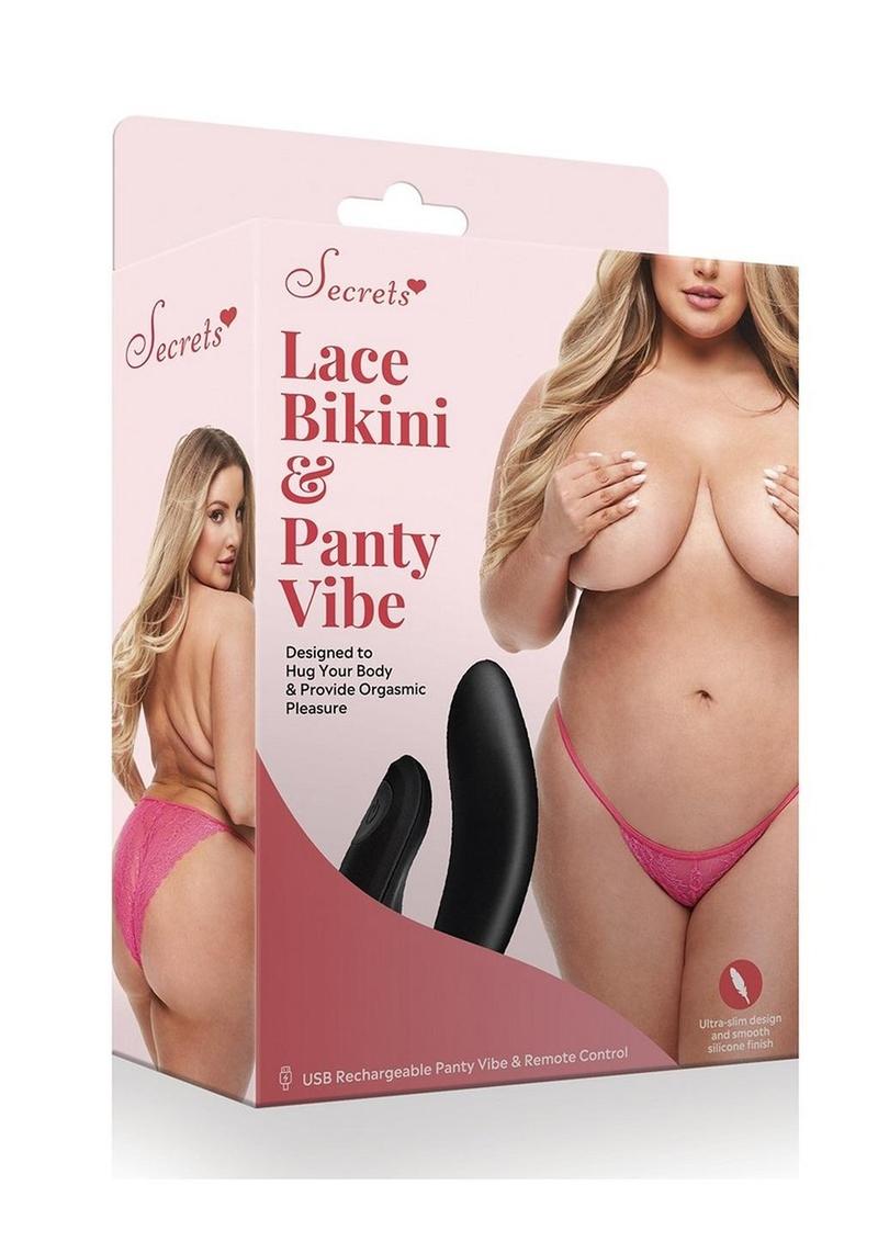 Secrets Lace Panty and Rechargeable Remote Control Panty Vibe