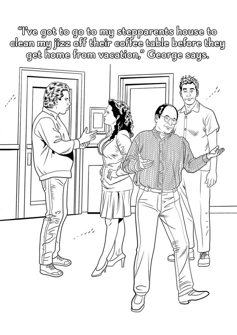 Sexfeld Porn Parody Coloring Book – Hilarious ’90s Sitcom Twist