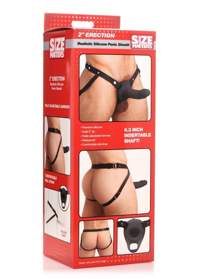 Size Matters 2 Erection Realistic Silicone Penis Sheath