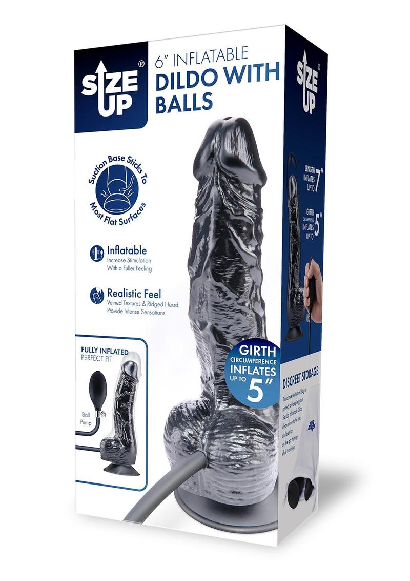Size Up 6 Inflatable Dildo with Balls