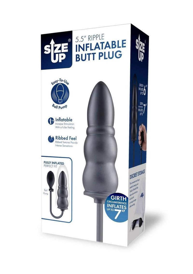 Size Up Ripple Inflatable Silicone Butt Plug