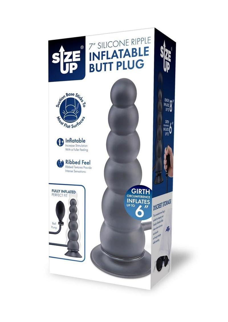 Size Up Ripple Inflatable Silicone Butt Plug