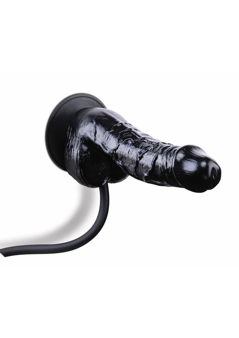 Size Up Ripple Inflatable Silicone Dildo with Balls