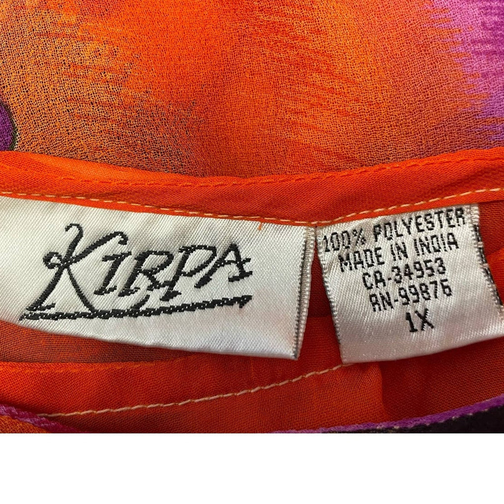 Kirpa Womens 1X Polyester Double Layer Sheer Long Shealth Dress Made In India