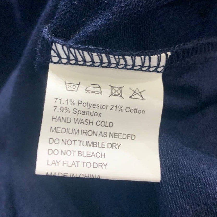 New Hasuit Mens XXL Navy Blue Lightweight PolyCotton Full Zip Hoodie Jacket