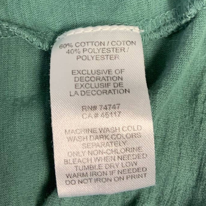 Natural Reflections 1X Green Scalloped Crochet Edge Cotton Blend Tank Top