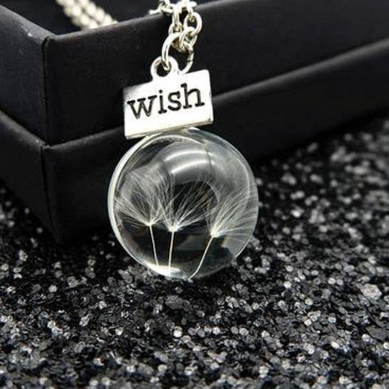 New Hand Printed Small Make A Wish Dandelion Short Sleeve Tee w Bonus Necklace