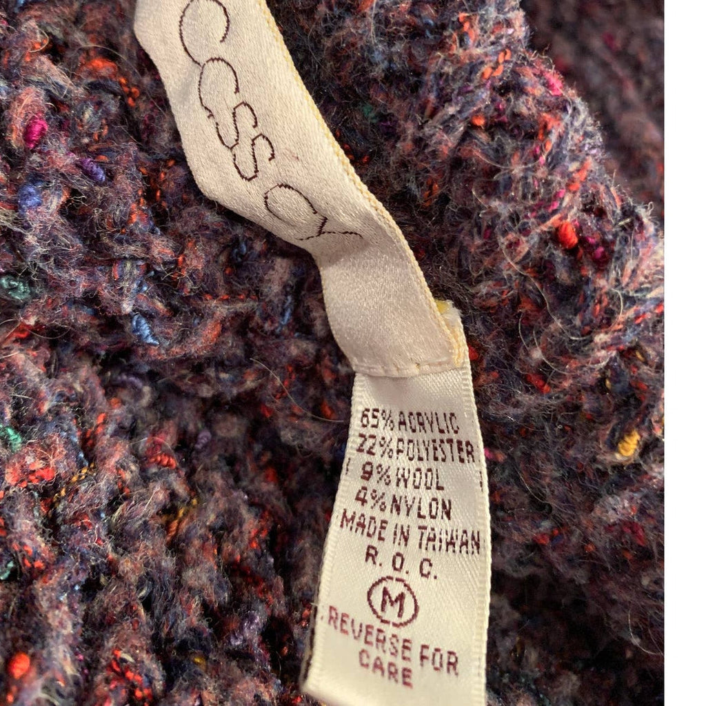 Csscy Medium Modern Cap Sleeve Almost Open Sides Acrylic Blend Purple Sweater