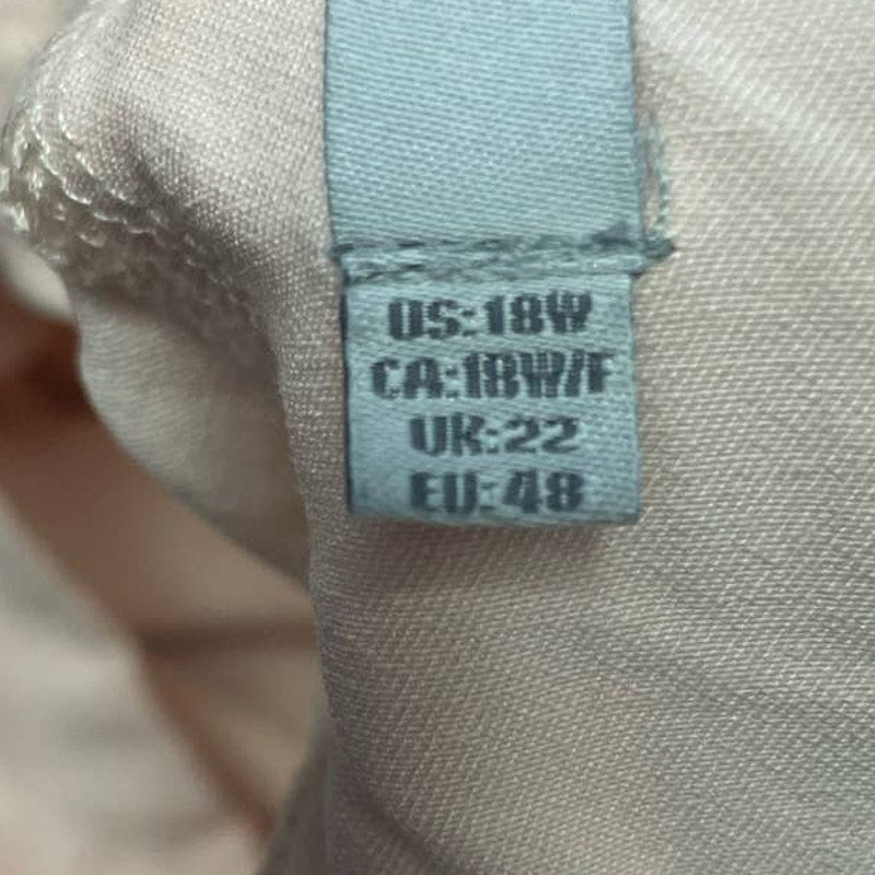 Dalia Size 18W Pale Pink Rayon Blend Elastic Waist Pull On Pants Faux Pockets