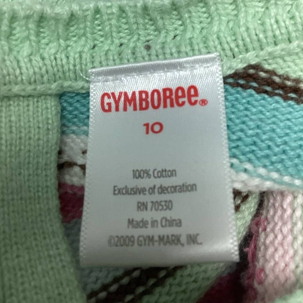 Gymboree Girls Size 10 Long Sleeve Pastel Flower Knit Sweater Dress w Pockets