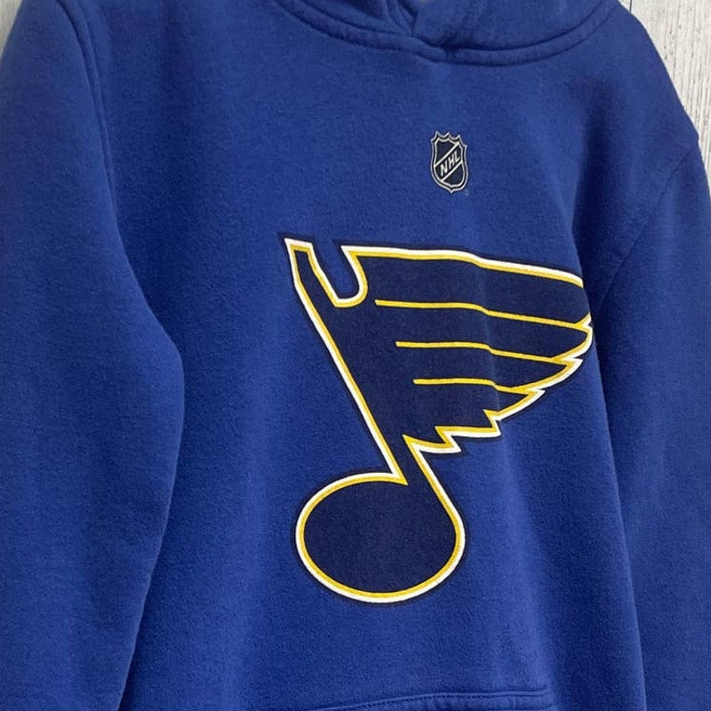 NHL St Louis Blues Hockey Kids Medium #50 Binnington Cotton Blend Hoodie