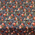 2yds Calico Floral Silky Feel Polyester Blend Craft Supply Fabric Remnant