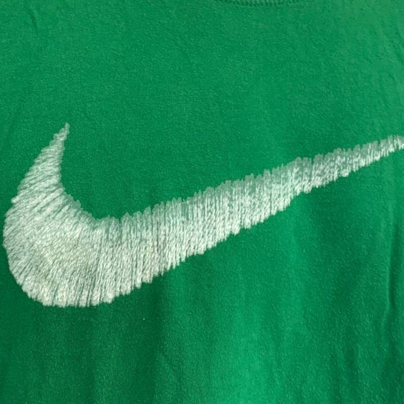 Nike XL 100% Cotton Mens Short Sleeve Standard Fit Large Swoosh Logo Tee Shirt
