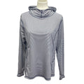 Danskin Now Womens Medium Striped Lightweight Yoga Hoodie w Thumbholes