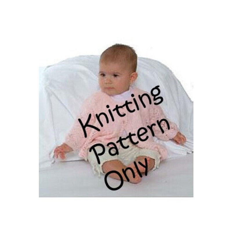 New Plymouth Yarn Co P498 Baby Matinee Coat Sweater Knitting Pattern