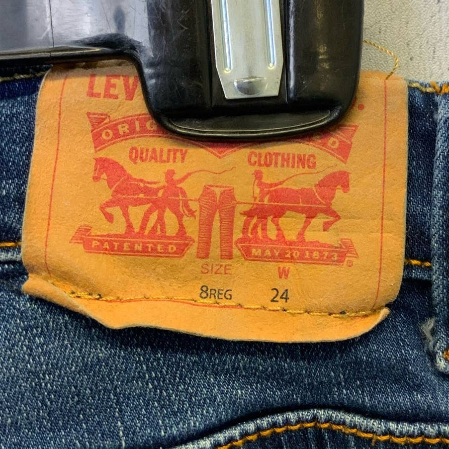 Levi Strauss & Co 511 Kids Size 8 Slim Stretch Cotton Blue Denim Jean Shorts