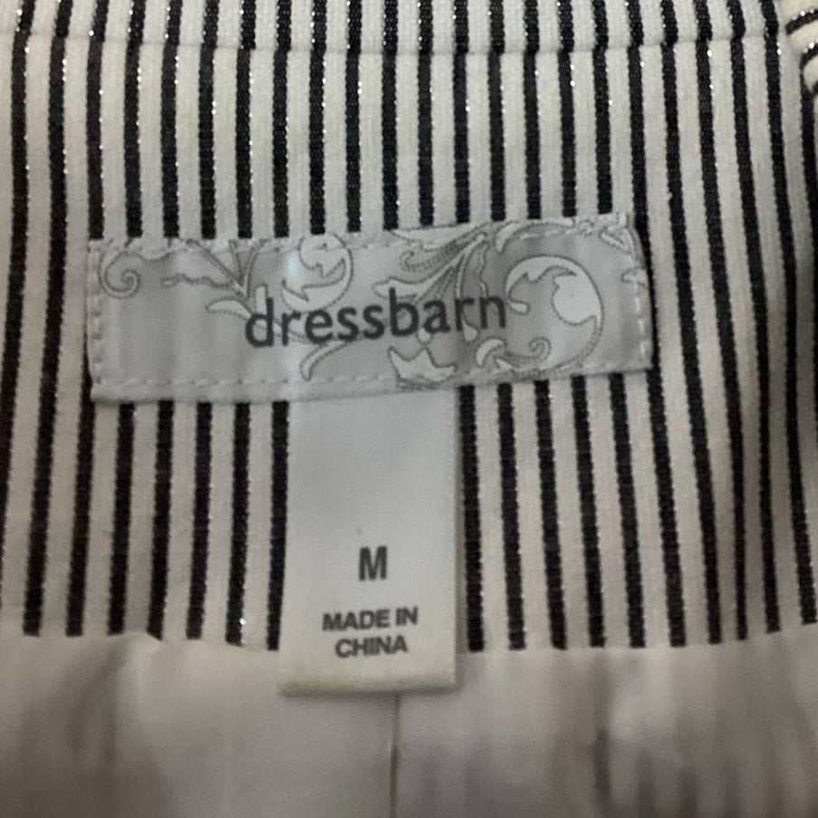 Dress Barn Medium Pin Stripe Cotton Blend Long Sleeve 3 Button Blazer Jacket