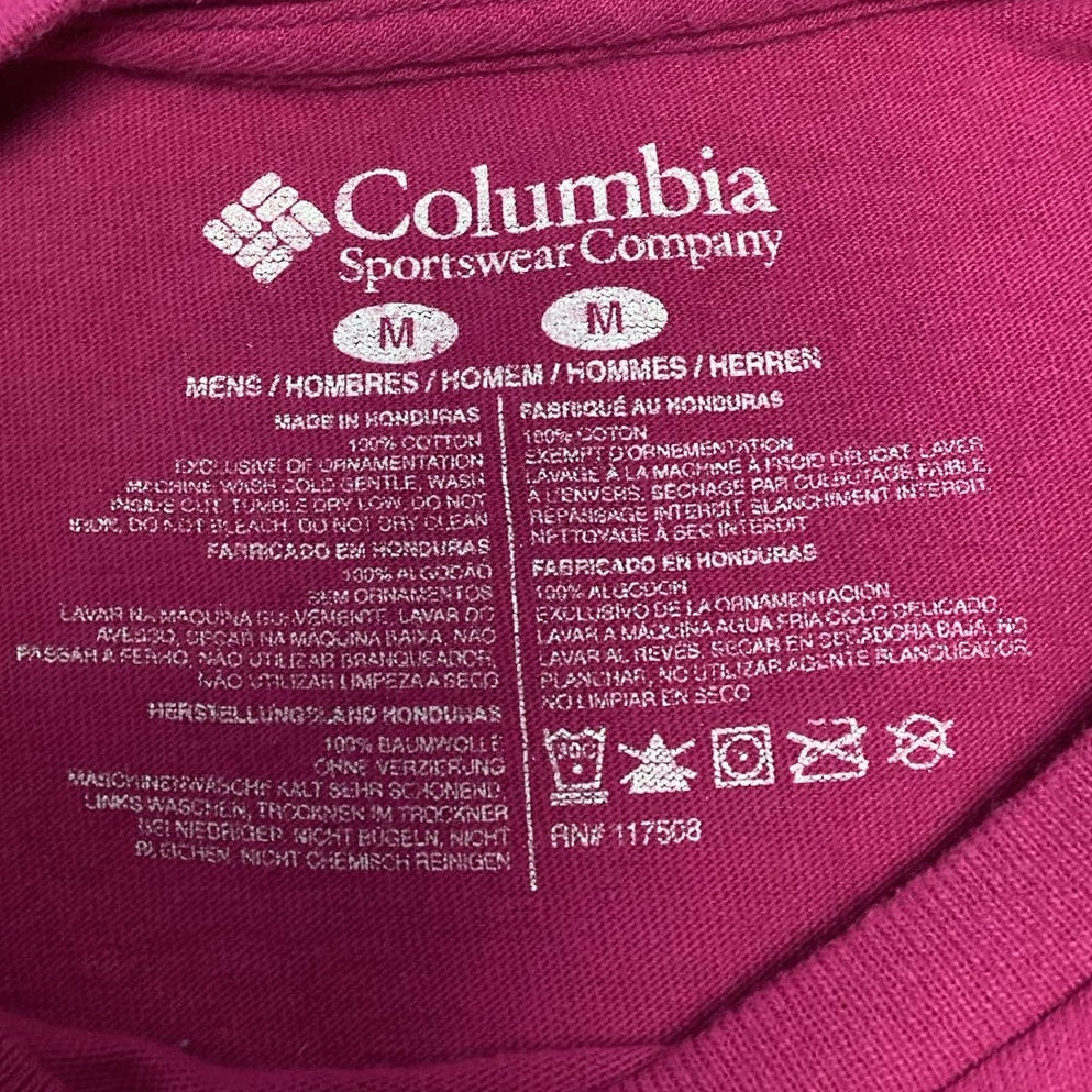 Columbia Sportswear Company Mens Medium Long Sleeve 100% Cotton Tee Shirt