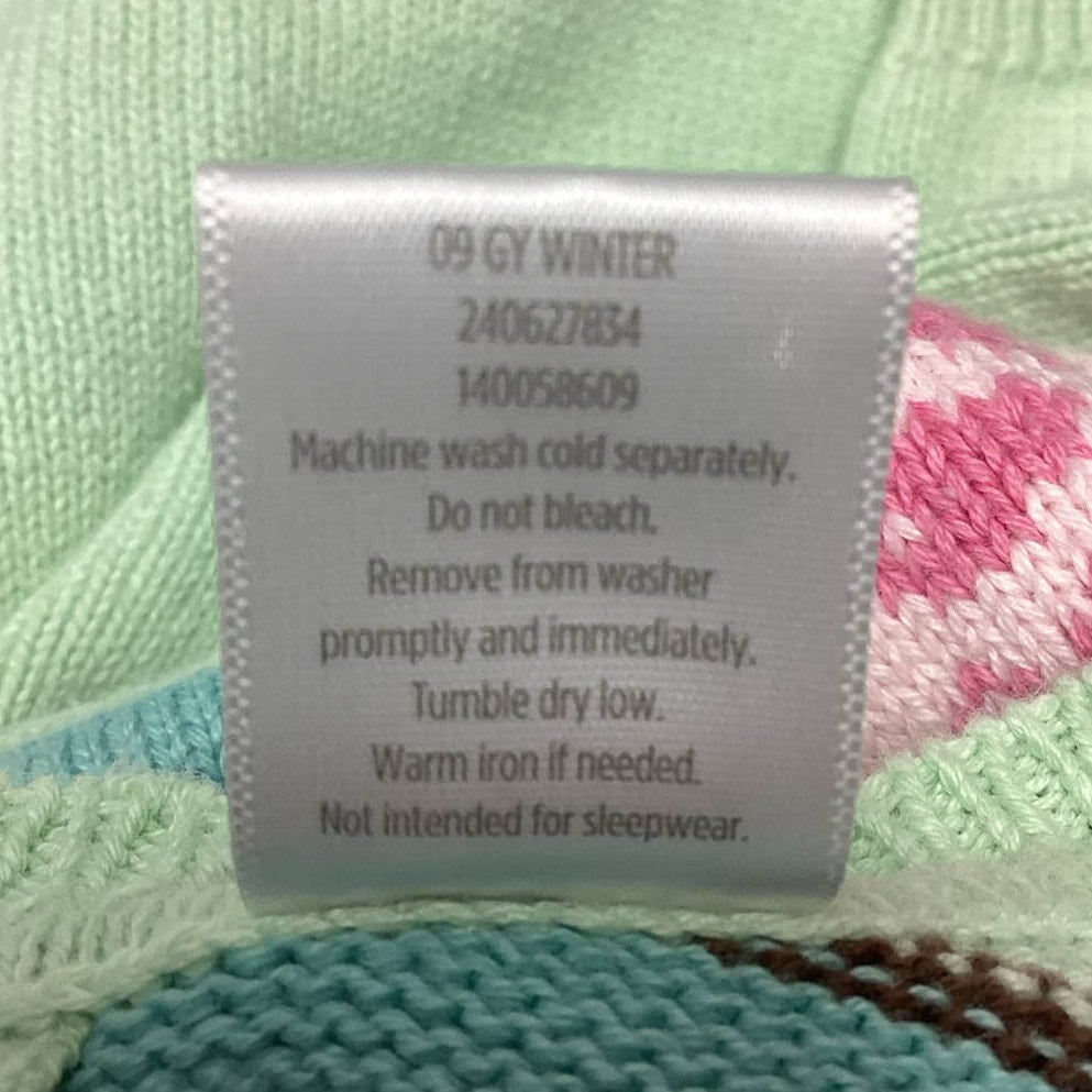 Gymboree Girls Size 10 Long Sleeve Pastel Flower Knit Sweater Dress w Pockets
