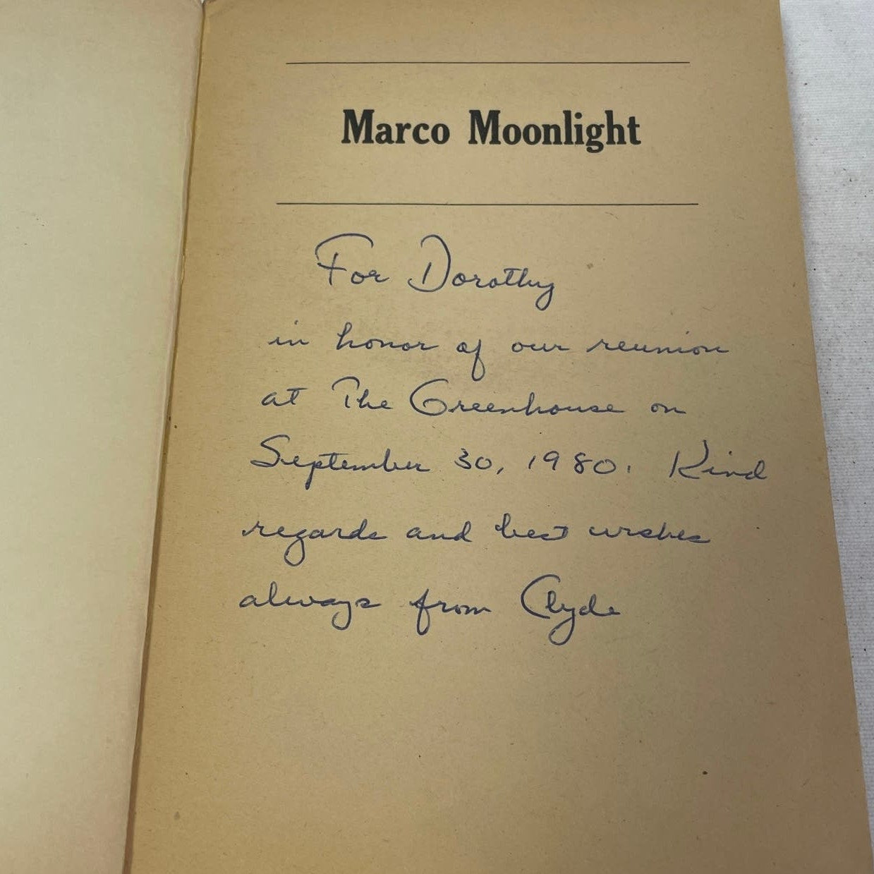 Vintage 1979 Marco Moonlight Signed by Author Clyde Robert Bulla Paperback Book