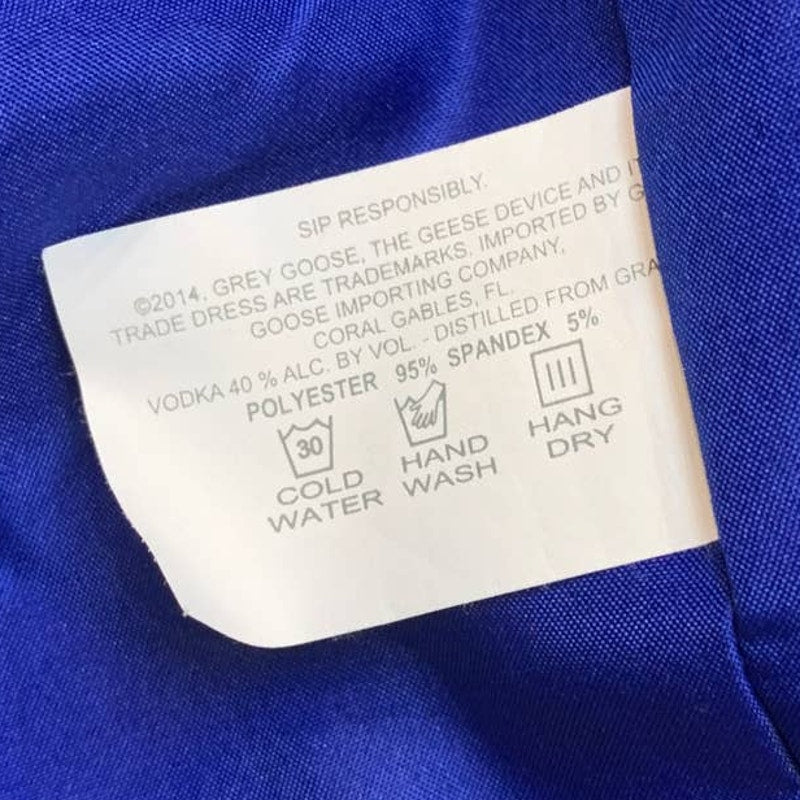 Grey Goose Medium Hand Washable Sleeveless Body Con V Neck Polyester Blend Dress