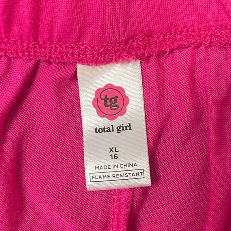 Lot of 3 Total Girl XL Size 16 Short Polyester Blend Elastic Waist Shorts w Bows