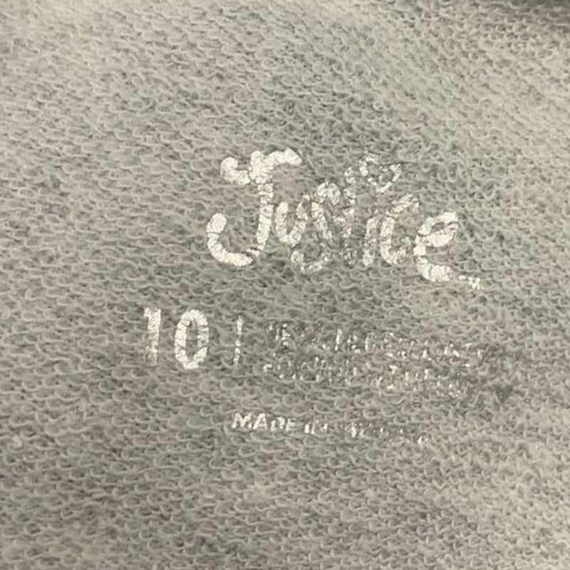 Justice Girls Size 10 Sequin Pocket Kitten Ears Full ZIp Cotton Blend Hoodie