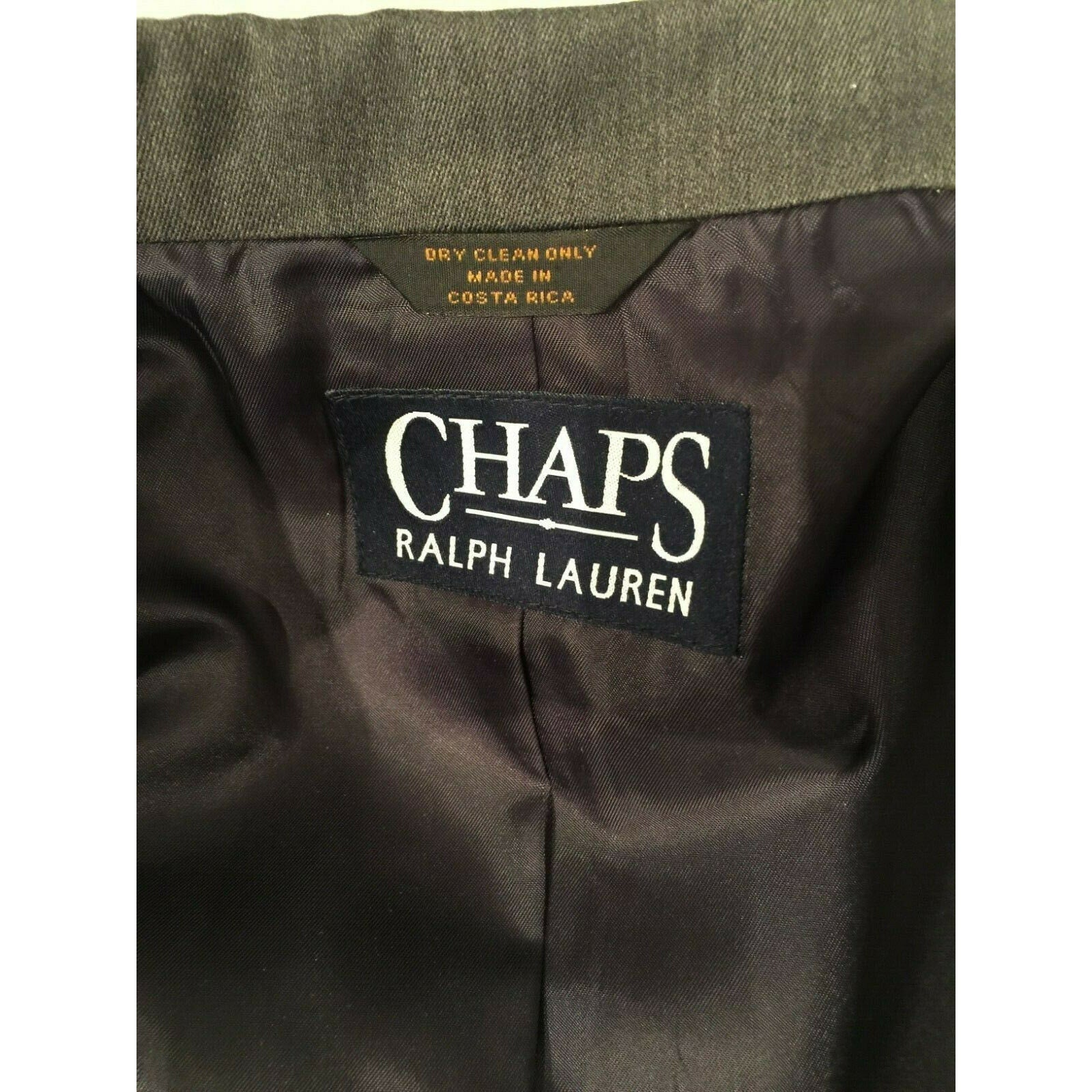 Chaps Ralph Lauren Costume MISSING BUTTONS 41R GRAY Tuxedo Jacket