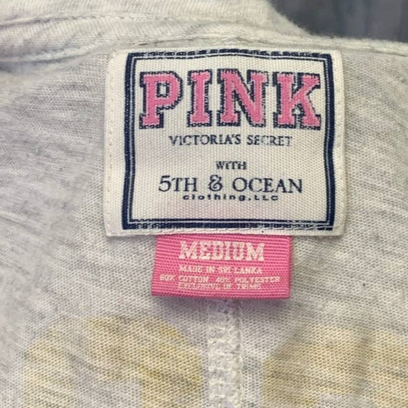 Mizzou Columbia Tigers Womens Medium Pink 5th & Ocean V-Neck Cotton Blend Tee