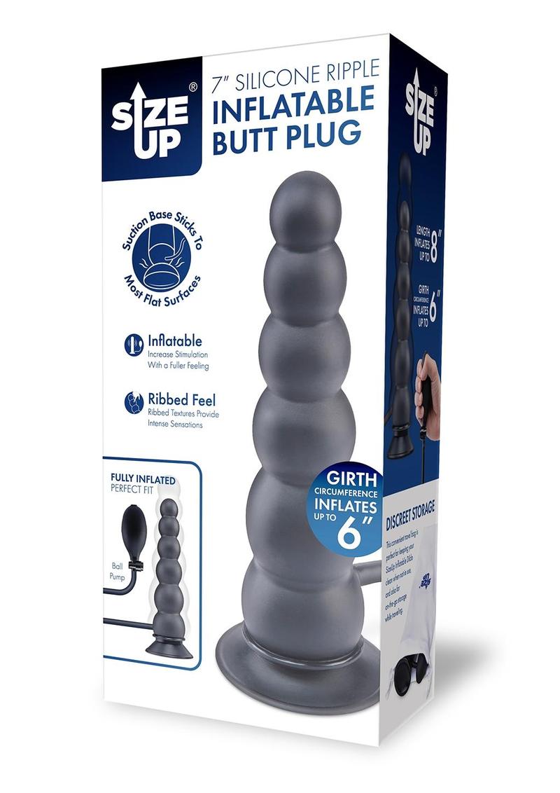 Su 7 Silicone Ripple Inflatab Butt Plug