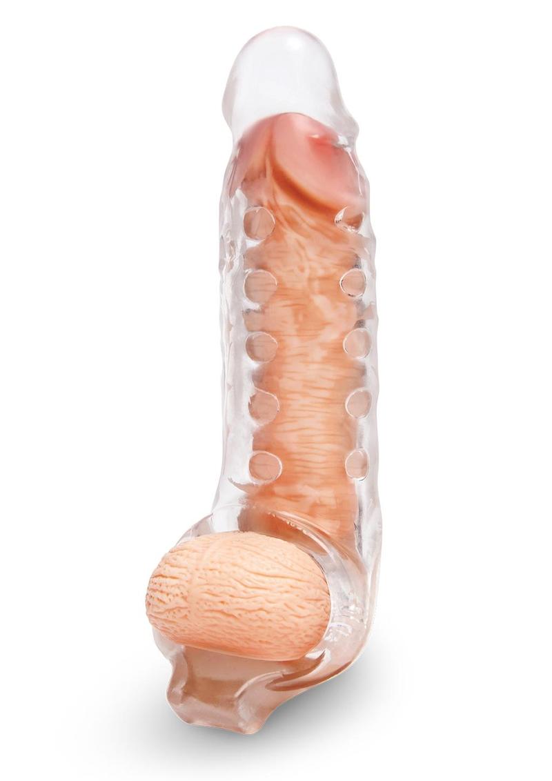 Su Clr Studded Penis Xtndr W/ Ball Loop