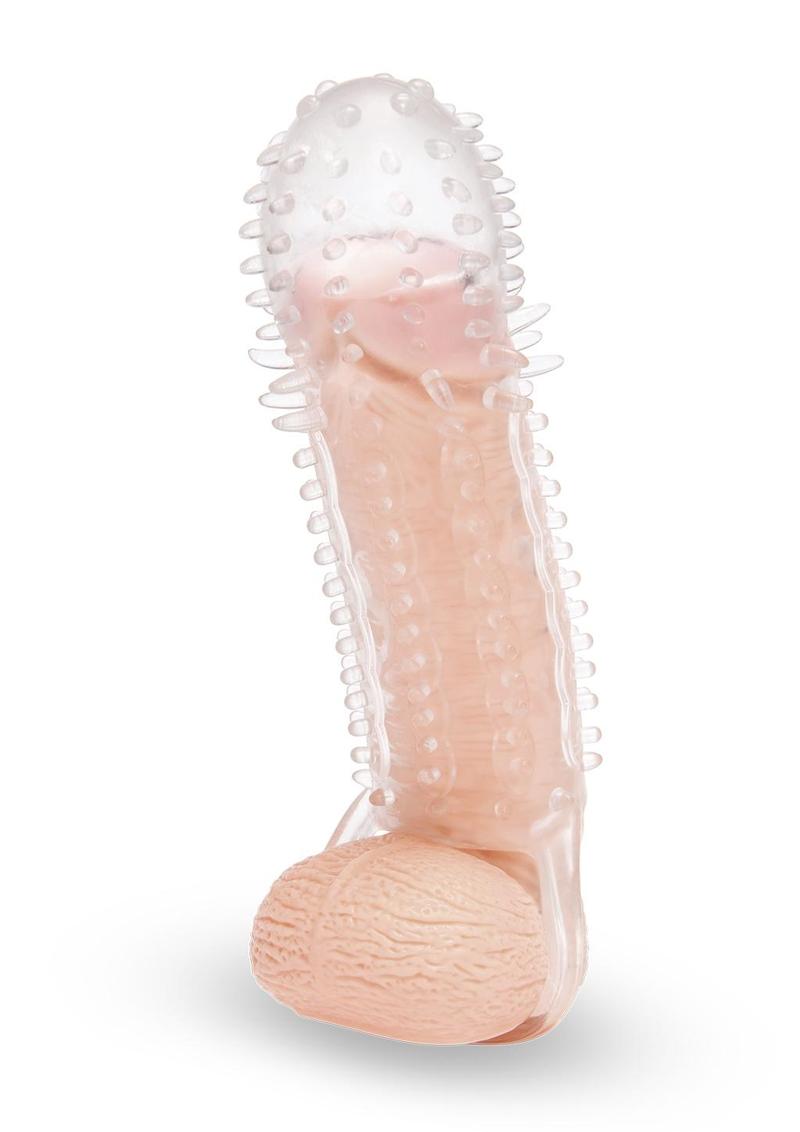 Su Clr Textured Penis Xtndr W/ Ball Loop