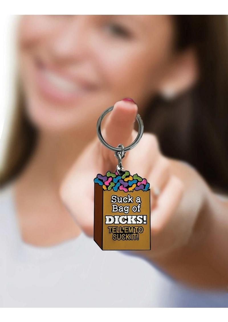 Suck a Bag of Dicks Keychain