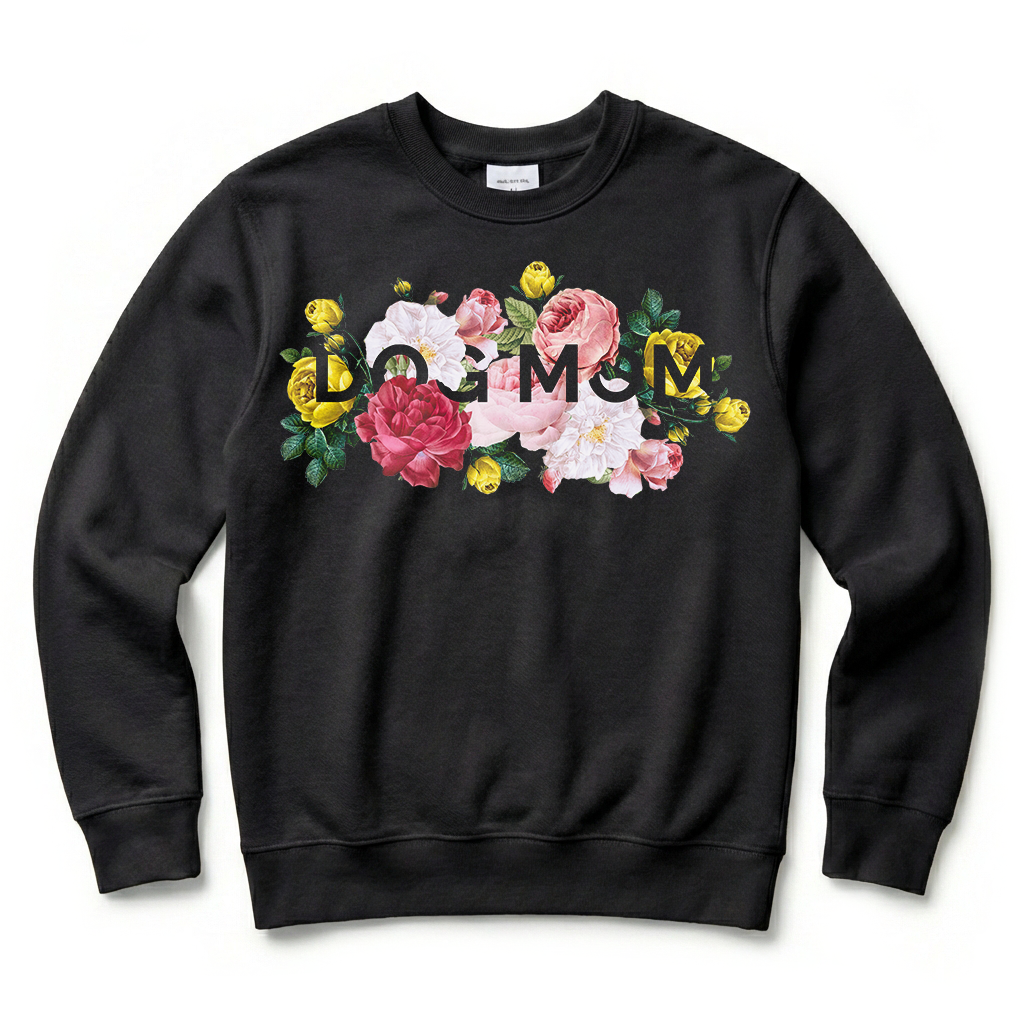 Floral Pet Mom Crew Sweatshirt