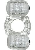 The Macho Crystal Collection Partners Pleasure Vibrating Cock Ring