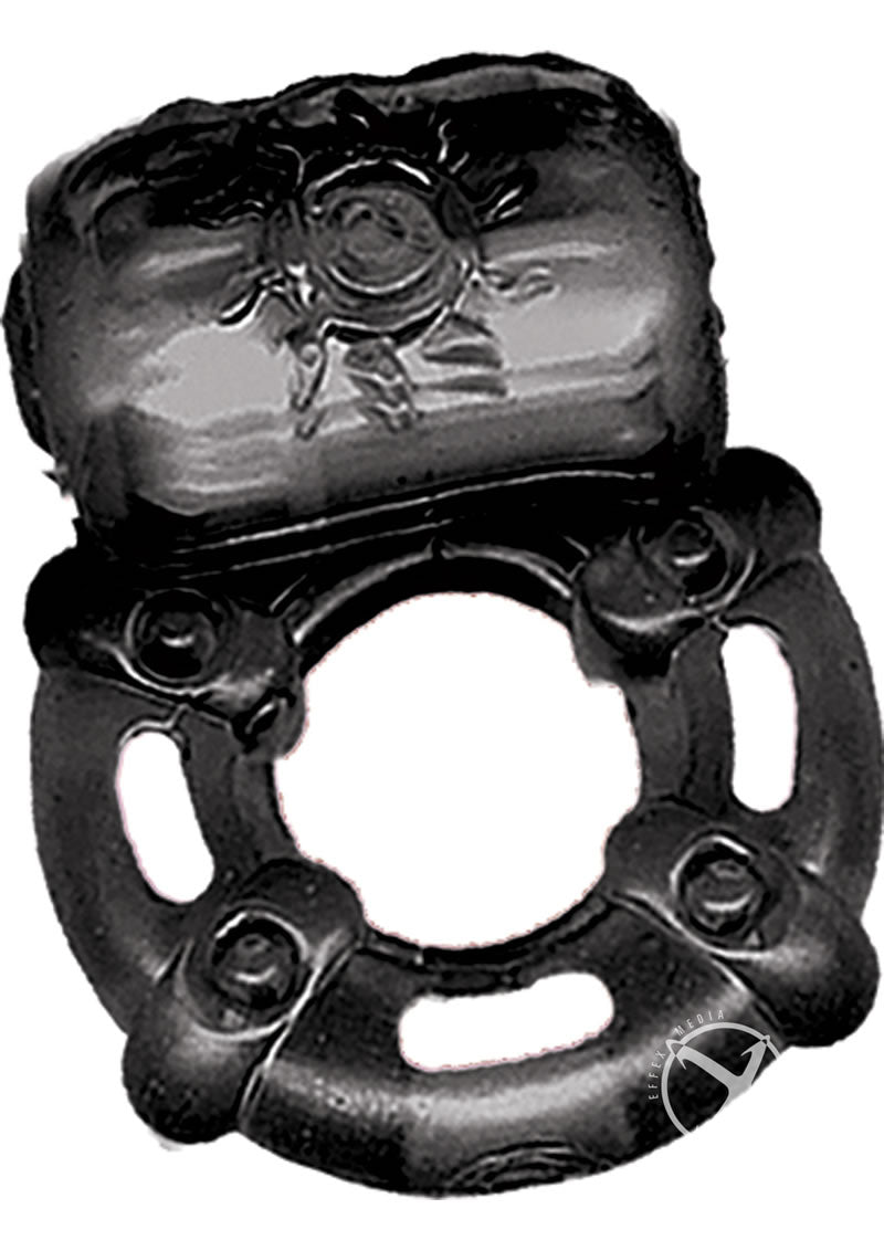 The Macho Stallions Pulsating Erection Keeper Silicone Vibrating Cock Ring