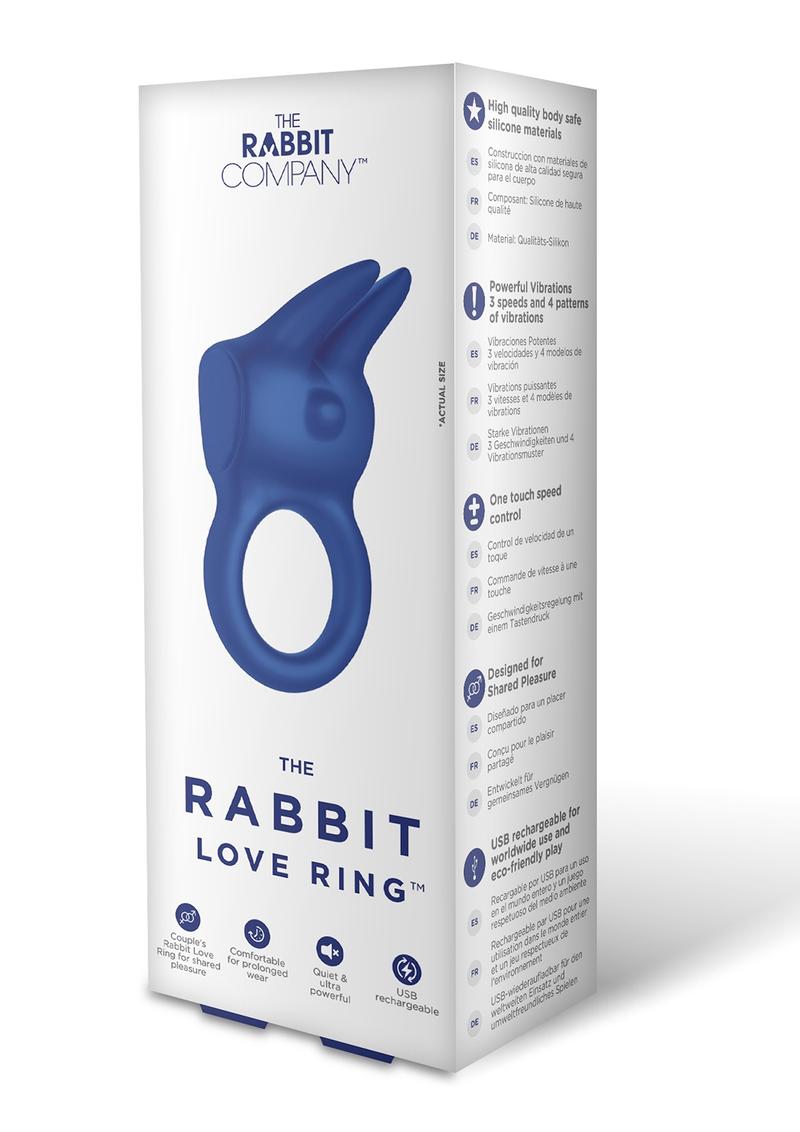 The Rabbit Love Ring Rechargeable Silicone Couples Ring
