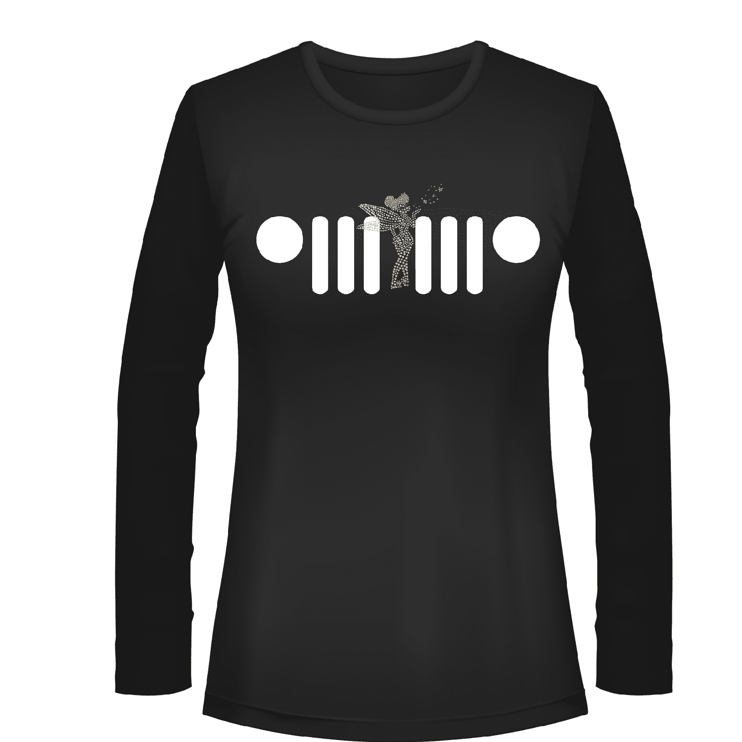 Jeeper Tink Rhinestone Tee Short or Long  Sleeve
