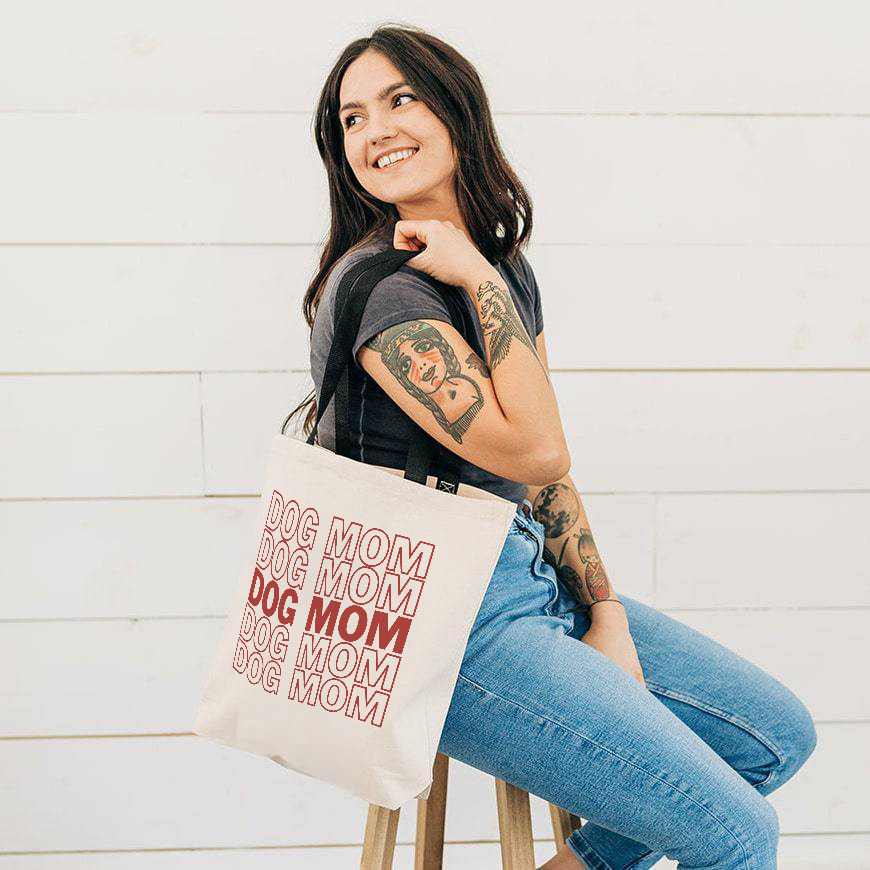 Pet Mom Canvas Tote Bag