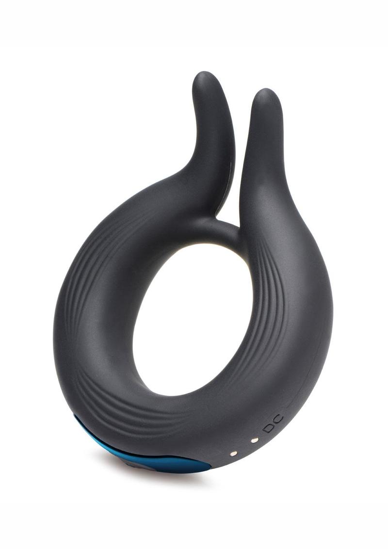Trinity Men 10x Cock Viper Dual Stimulating Rechargeable Silicone Cock Ring